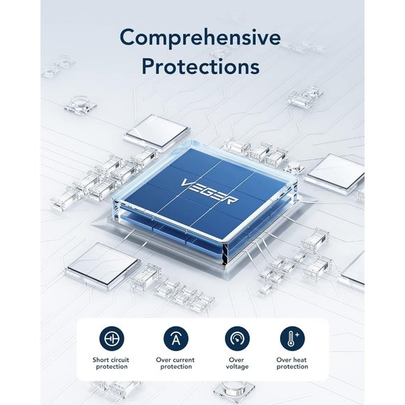 Power Bank for iPhone Built in Cables Fast Charging USB C Slim 10000 - Picture 9 of 9